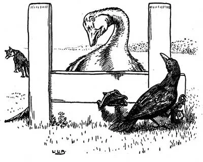 みんなでならんでごはんをたべる動物たち