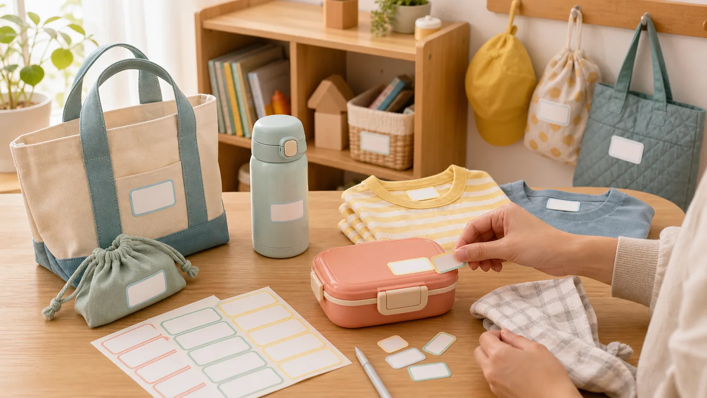 通園バッグ指定とリュック候補を確認するイメージ